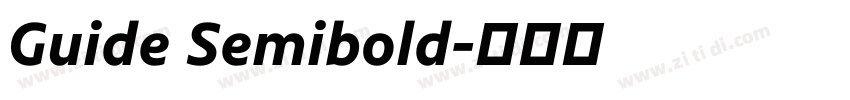 Guide Semibold字体转换
